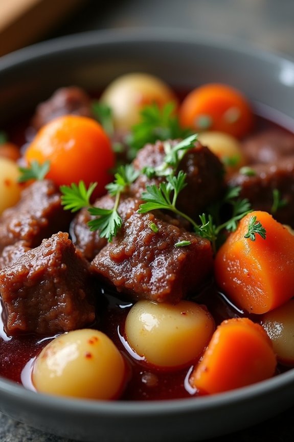 hearty red wine stew