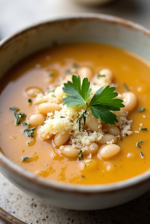 hearty roasted garlic soup