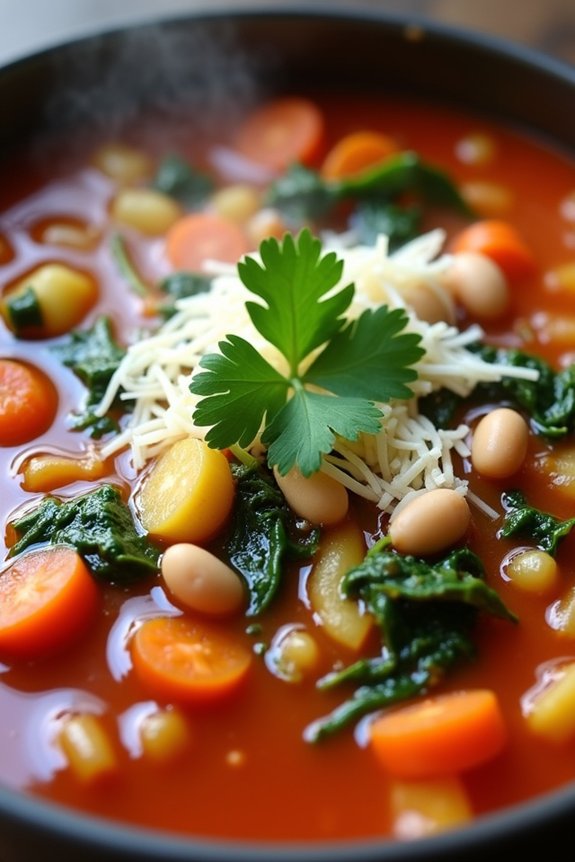 hearty rustic vegetable minestrone