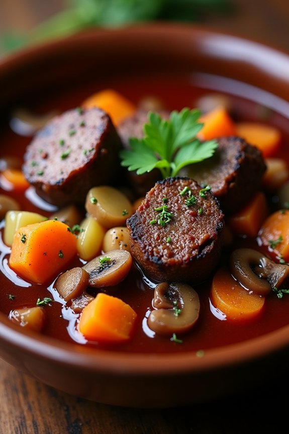 hearty rustic venison stew