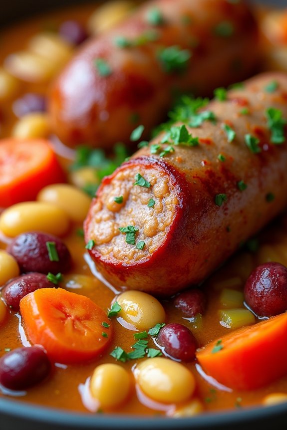 hearty sausage and bean casserole