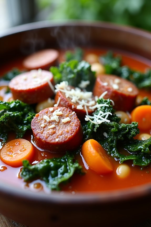 hearty sausage kale stew