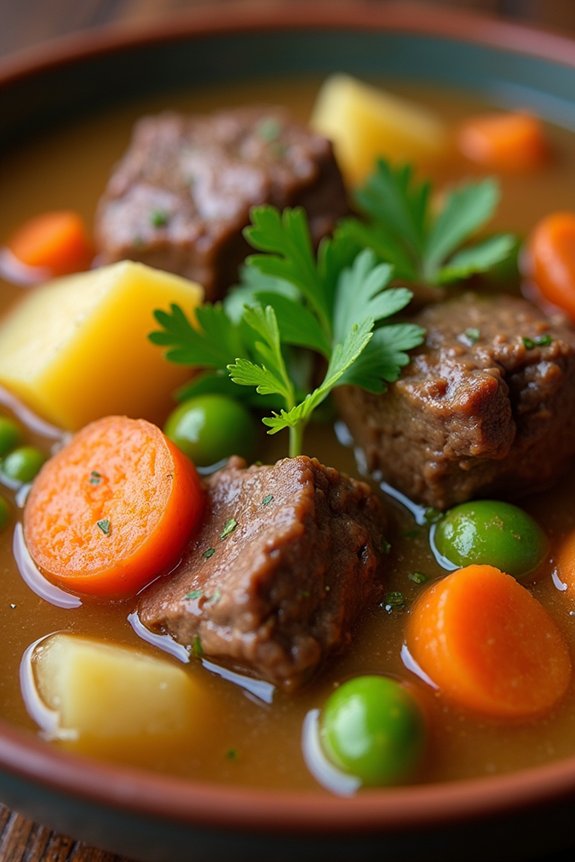 hearty savory vegetable beef stew