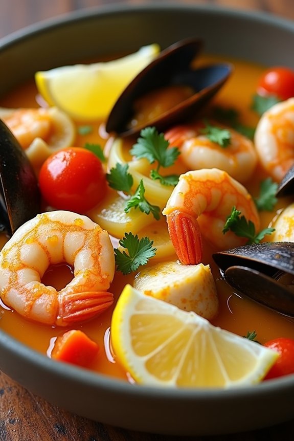 hearty seafood saffron stew