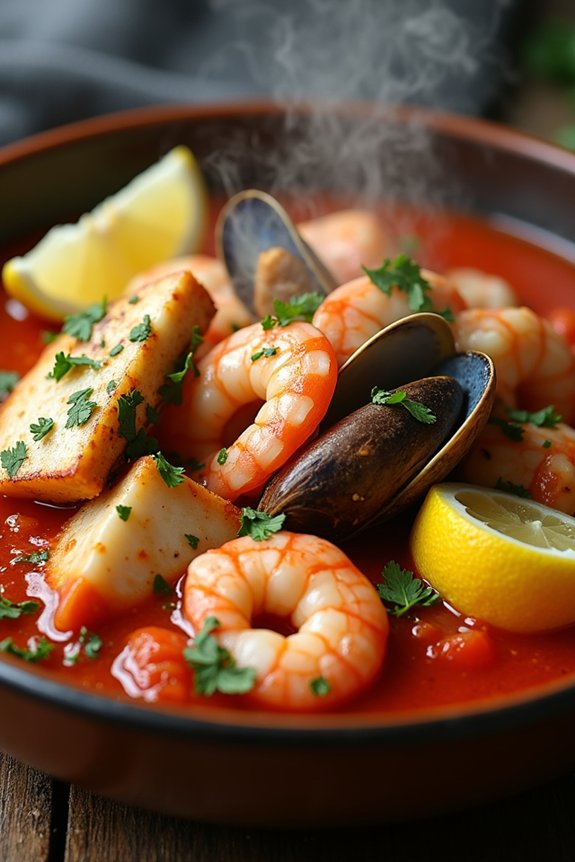 hearty seafood tomato stew