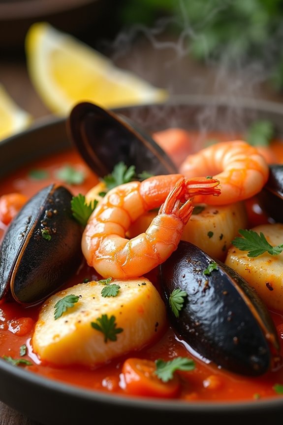 hearty seafood tomato stew