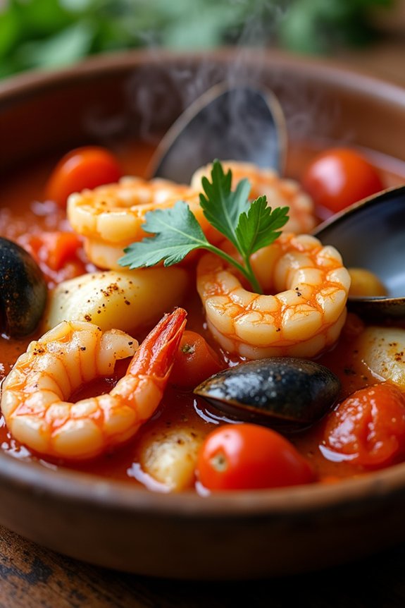 hearty seafood tomato stew
