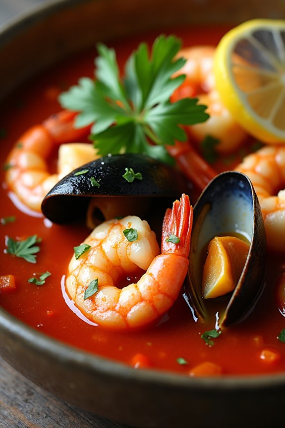 hearty seafood tomato stew