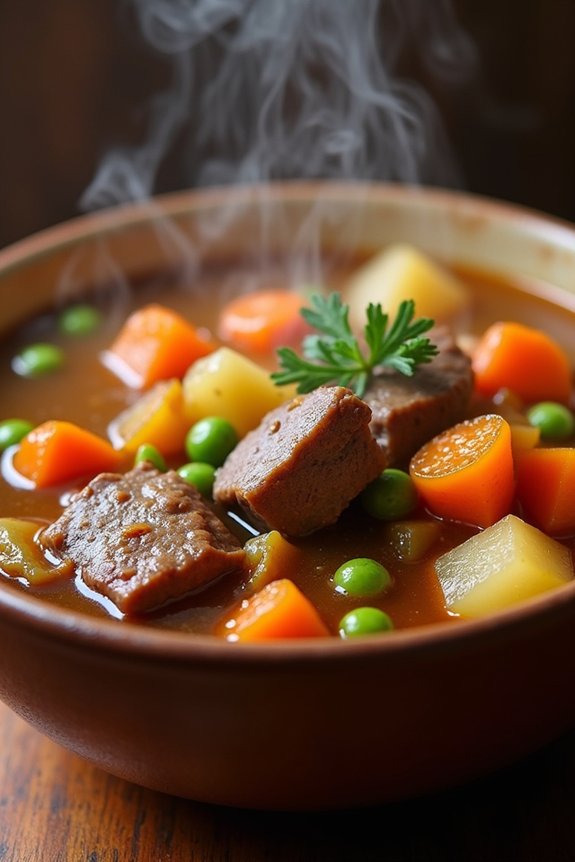 hearty slow cooked beef stew
