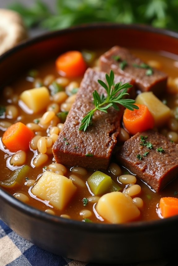 hearty slow cooked beef stew