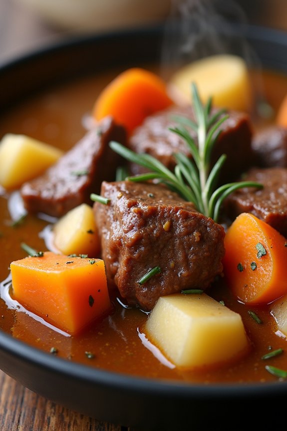 hearty slow cooked beef stew