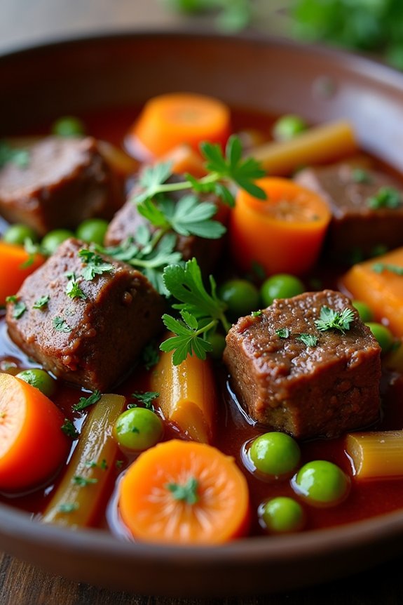 hearty slow cooked lamb stew