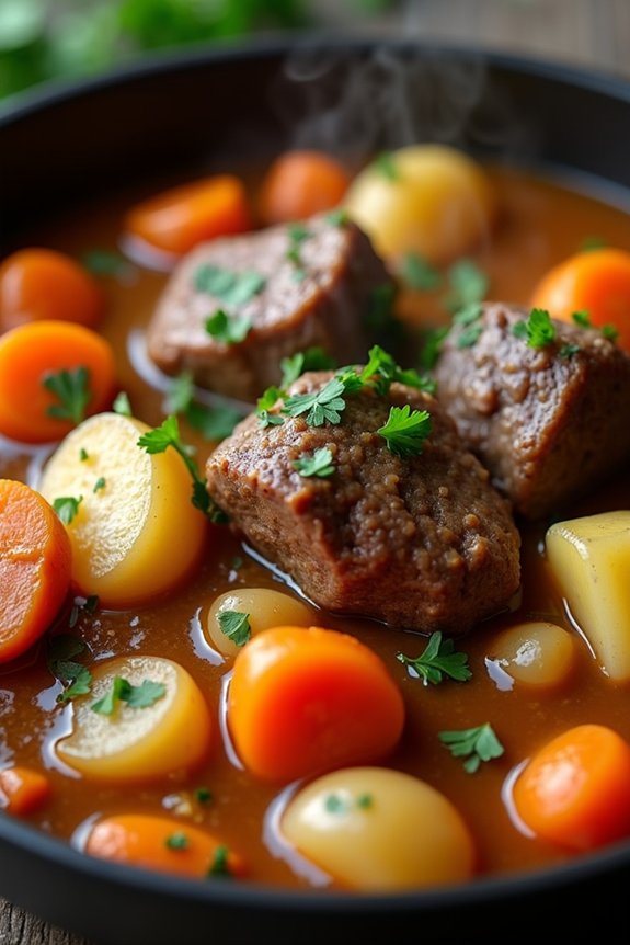 hearty slow cooked lamb stew