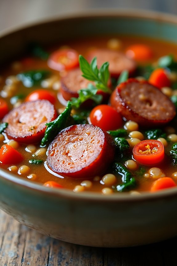 hearty smoky lentil soup