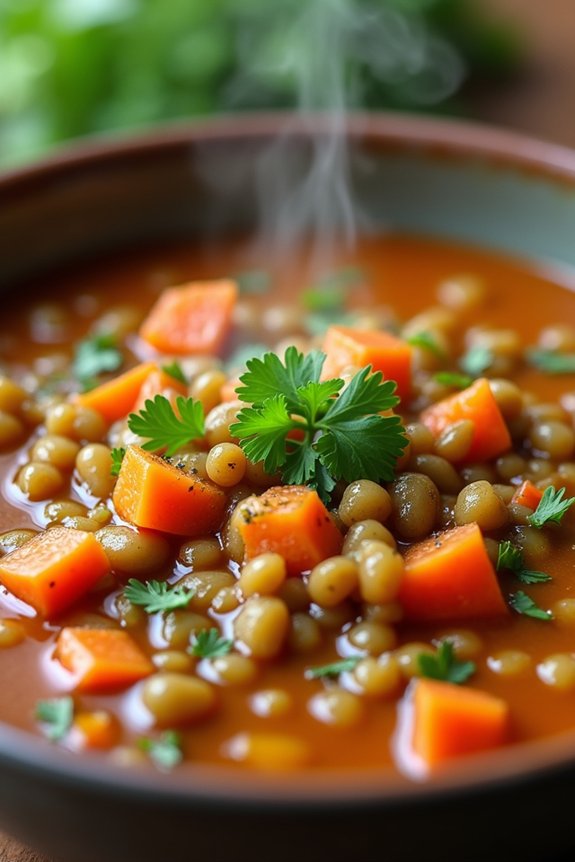 hearty smoky lentil soup
