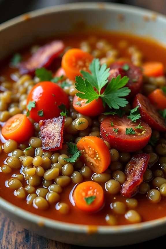 hearty smoky lentil stew