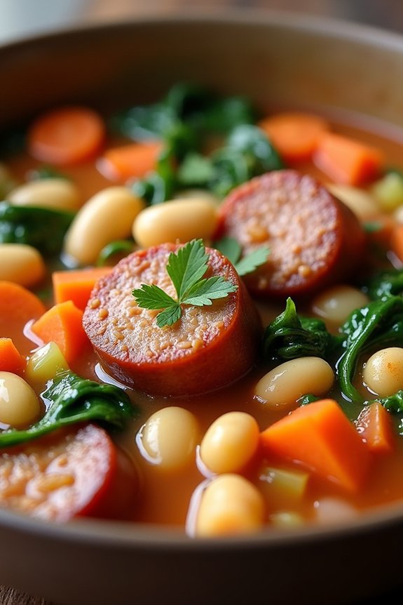 hearty smoky sausage stew