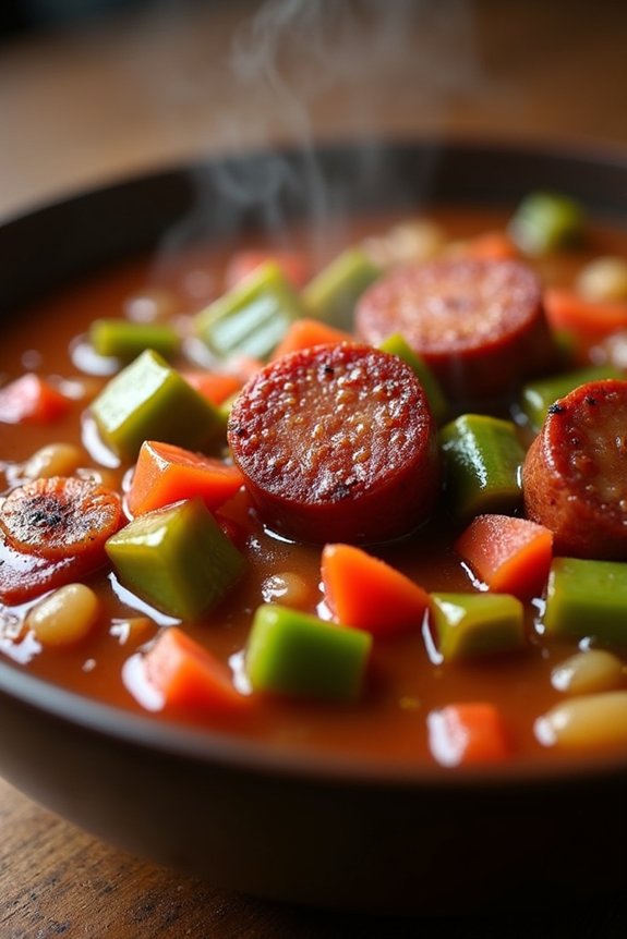 hearty smoky sausage stew