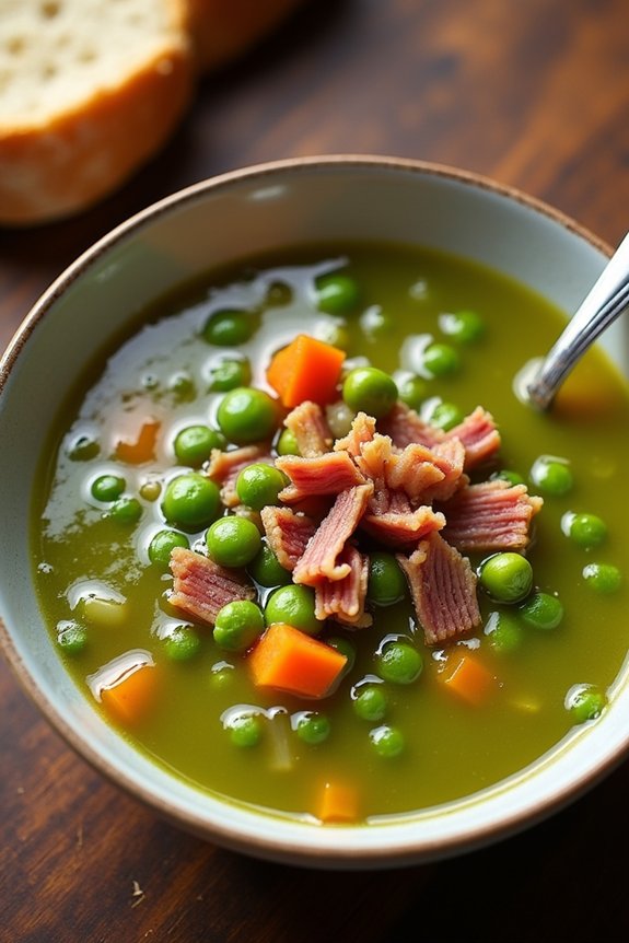 hearty smoky split pea soup