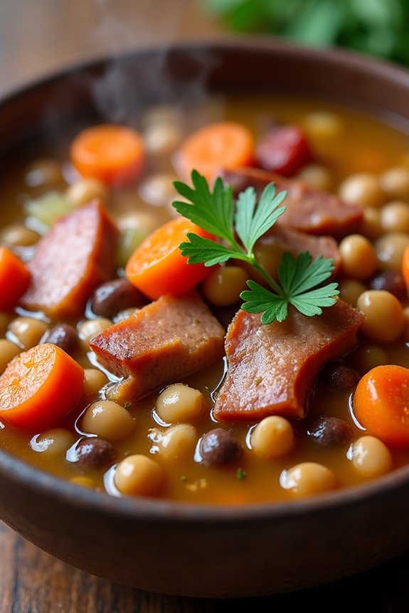 hearty southern black eyed pea stew