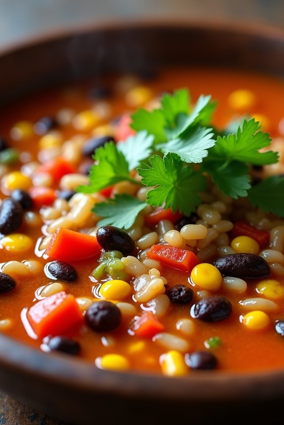 hearty southwest barley soup