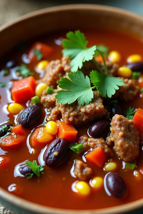 hearty southwestern beef soup
