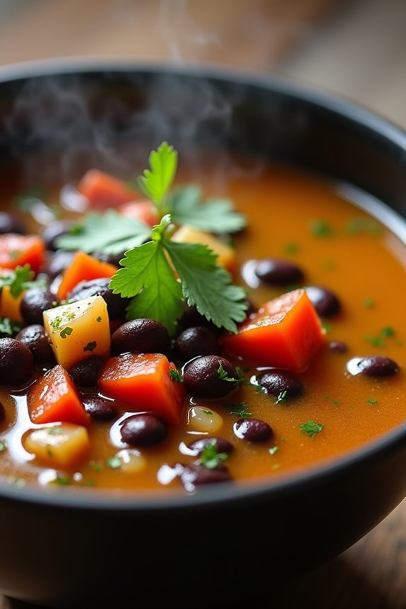 hearty spicy black bean soup