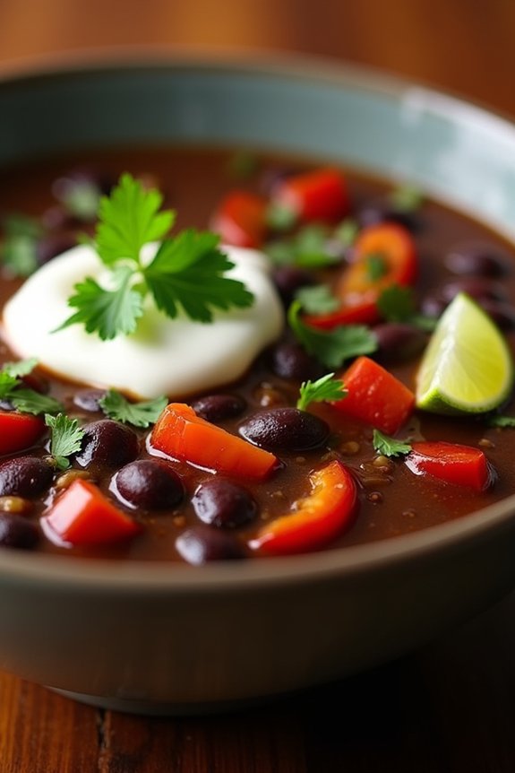 hearty spicy black bean soup