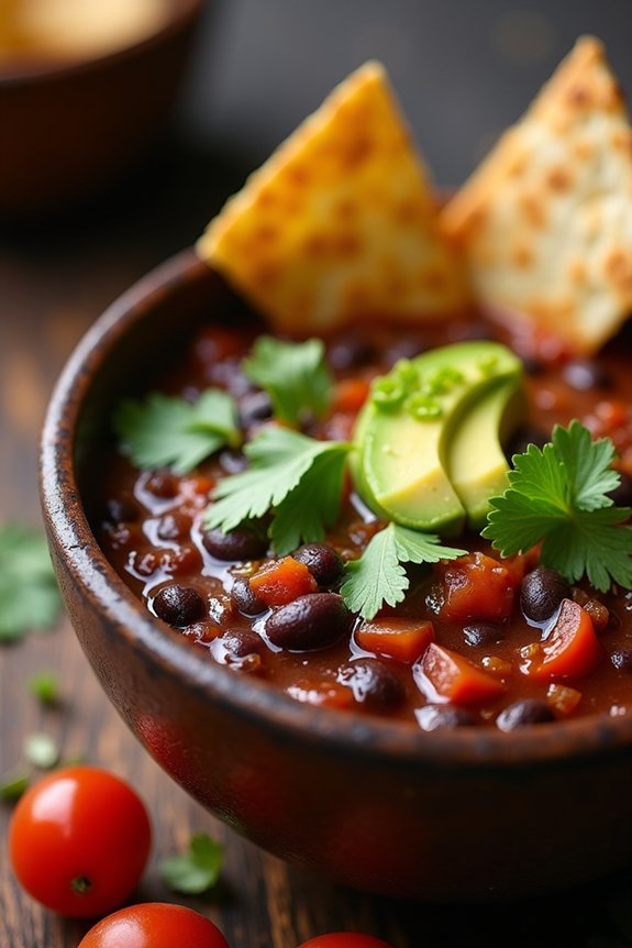 hearty spicy black bean soup