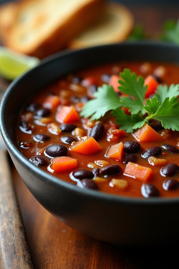 hearty spicy black bean soup