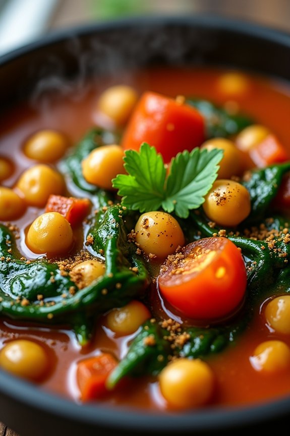 hearty spicy chickpea stew