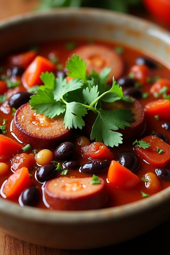 hearty spicy chorizo stew