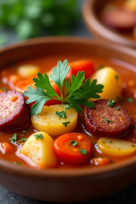 hearty spicy chorizo stew