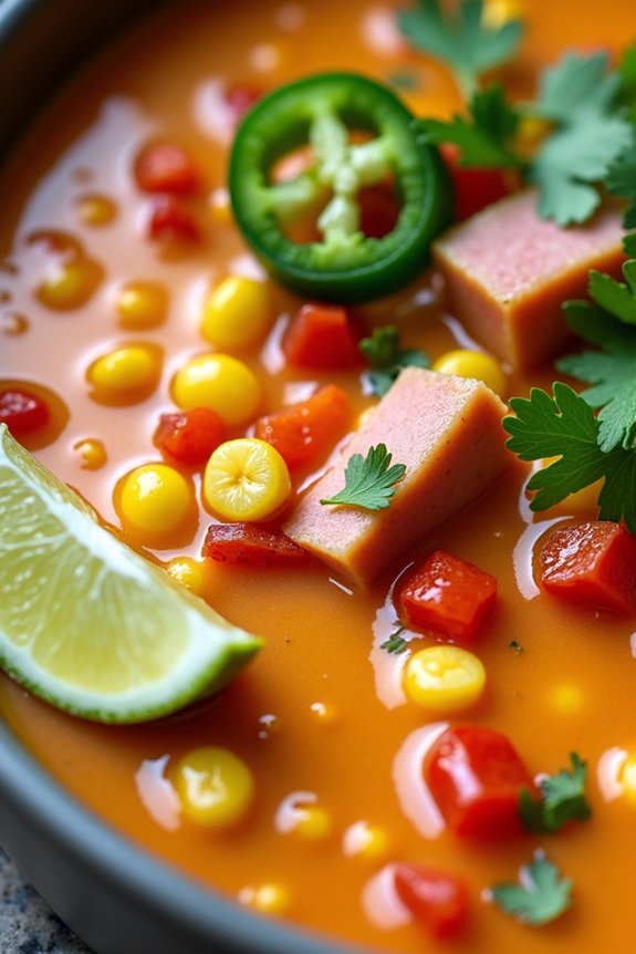 hearty spicy ham soup