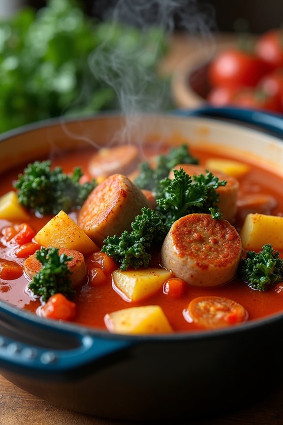 hearty spicy sausage stew