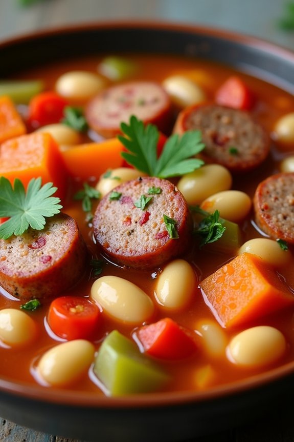 hearty spicy sausage stew