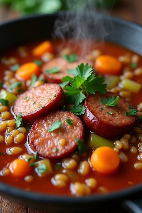 hearty spicy sausage stew