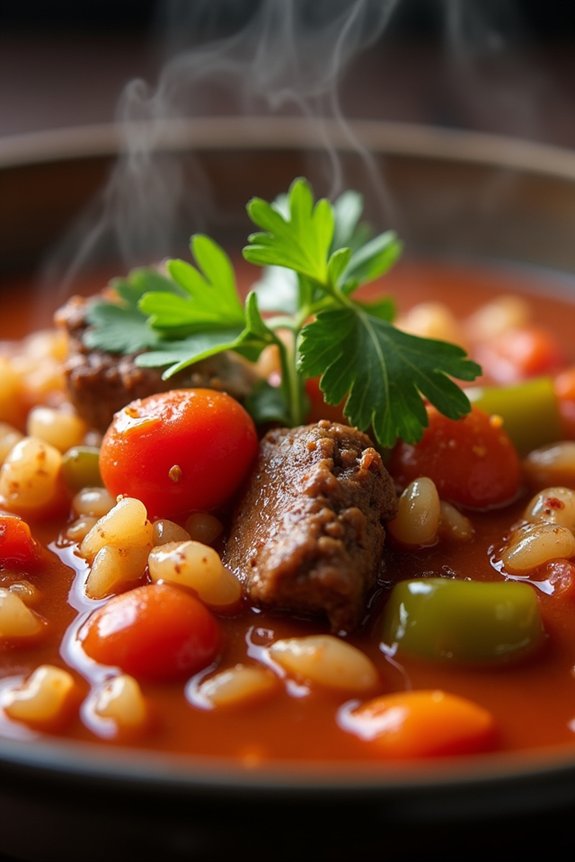 hearty stuffed pepper soup