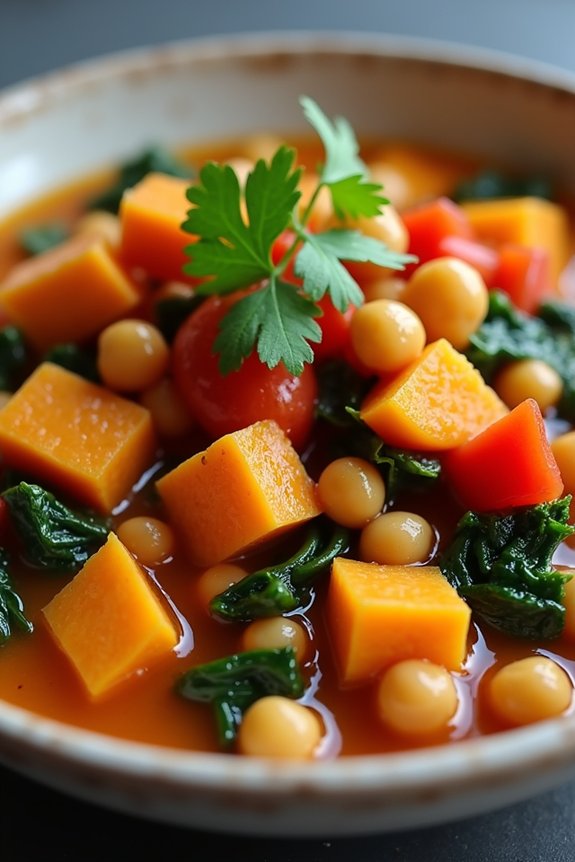 hearty sweet potato chickpea stew