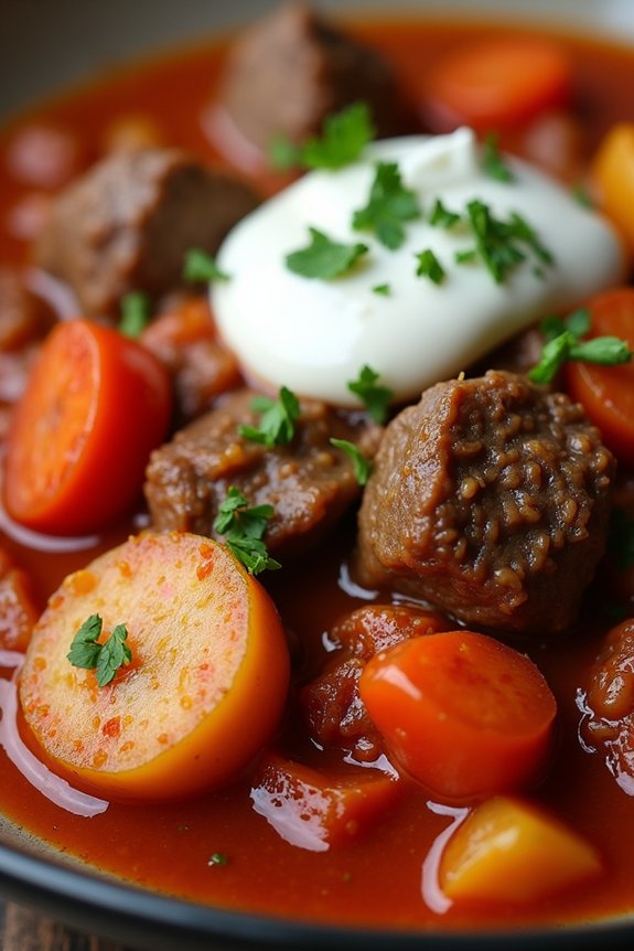 hearty tomato based goulash