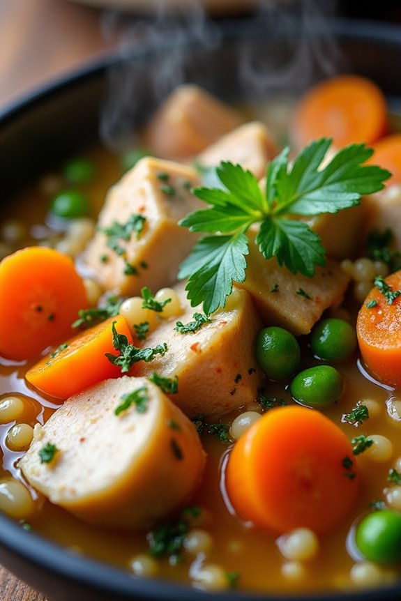 hearty turkey barley stew