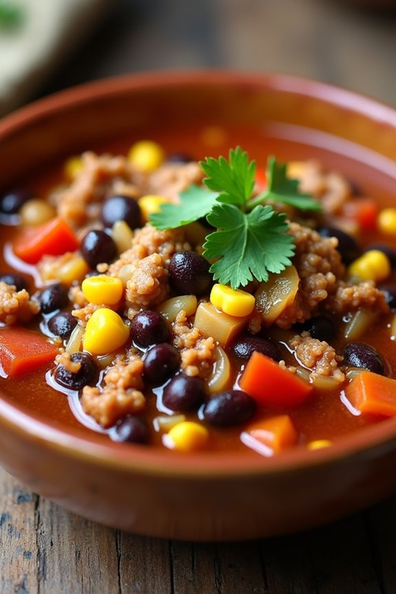 hearty turkey black bean stew