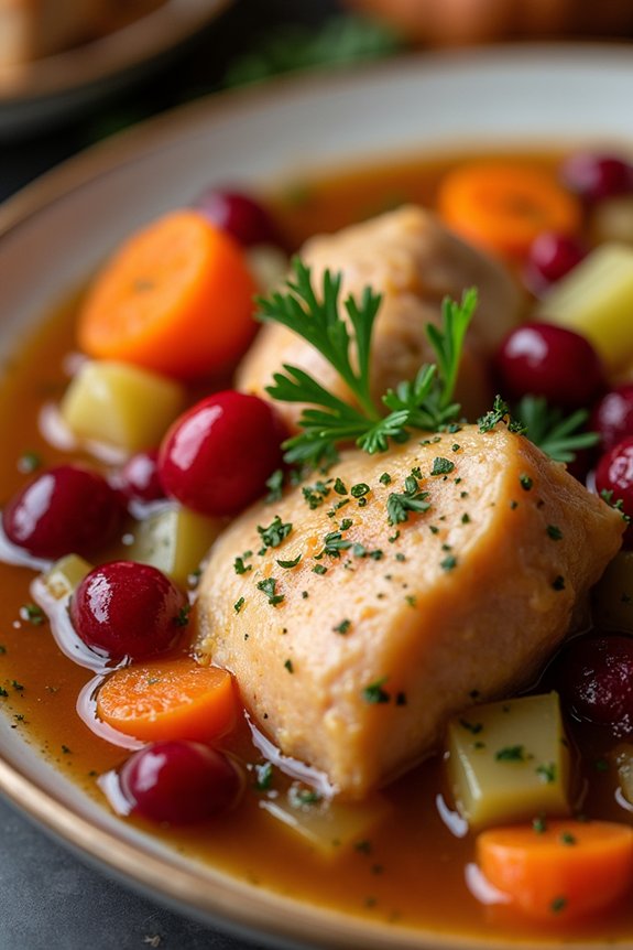 hearty turkey cranberry stew
