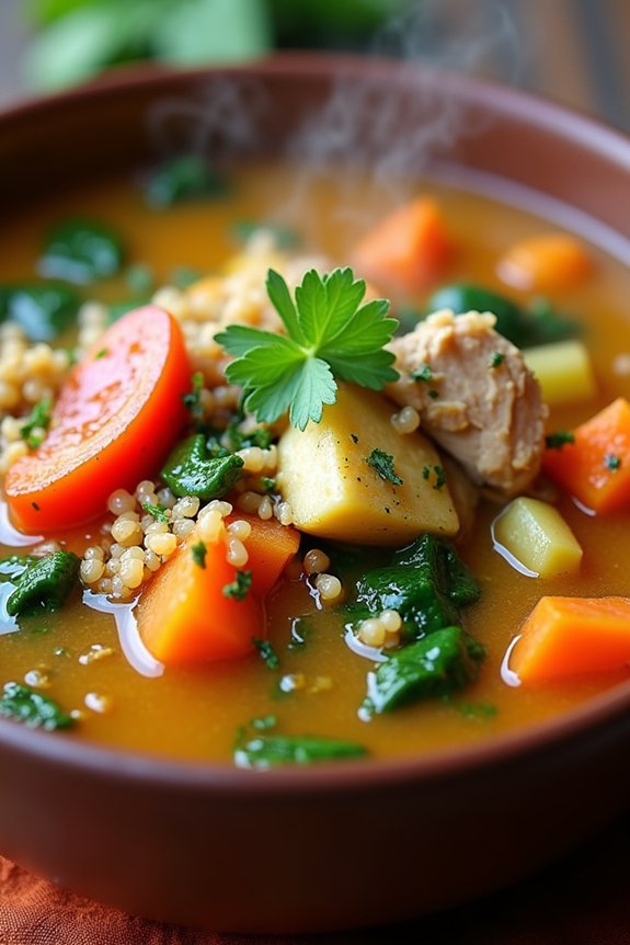 hearty turkey quinoa stew