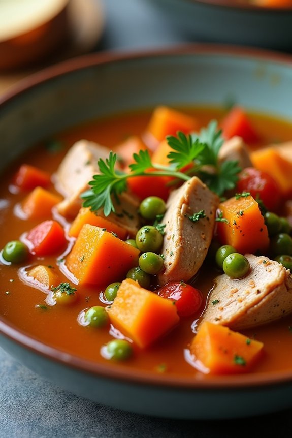 hearty turkey sweet potato stew