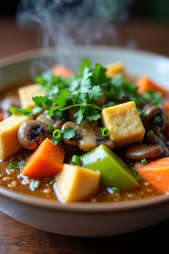 hearty vegan mushroom stew