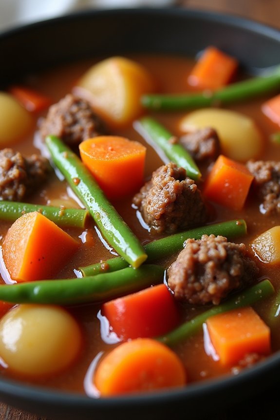hearty vegetable hamburger stew