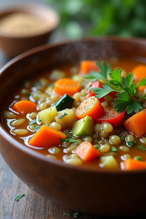 hearty vegetable lentil soup