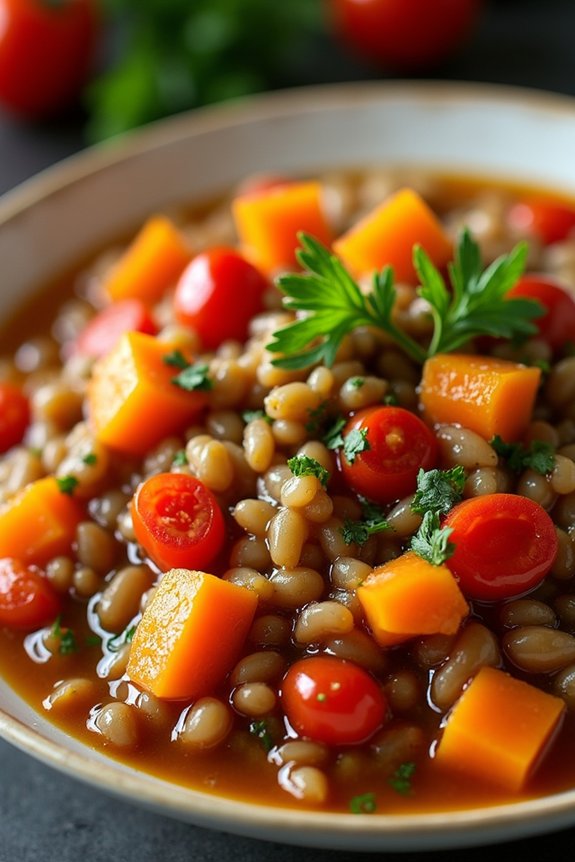 hearty vegetarian lentil stew