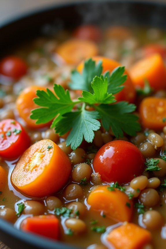 hearty vegetarian lentil stew